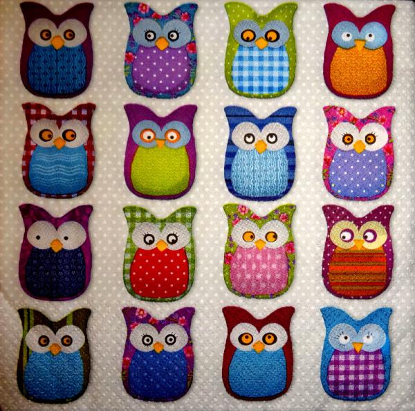 055 Owls - 3-ply (gray) - Atelier